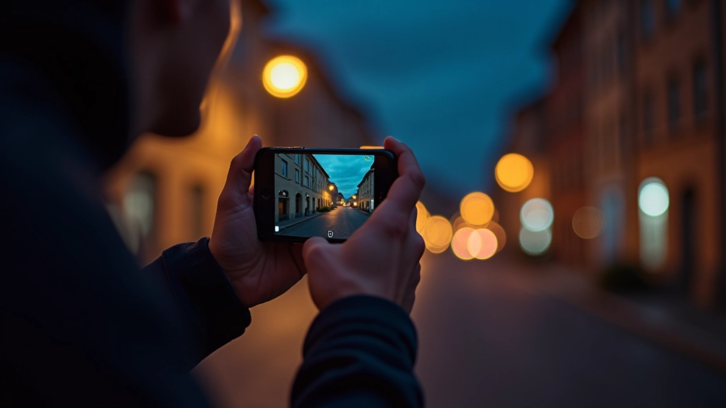Fotografa ņem naktī ar stabilizāciju un pareizu pozīciju